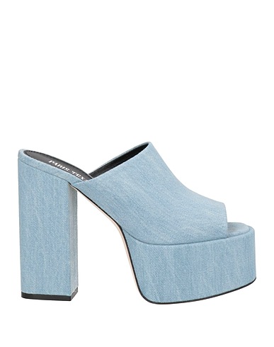 PARIS TEXAS Sandals Light blue Textile fibers