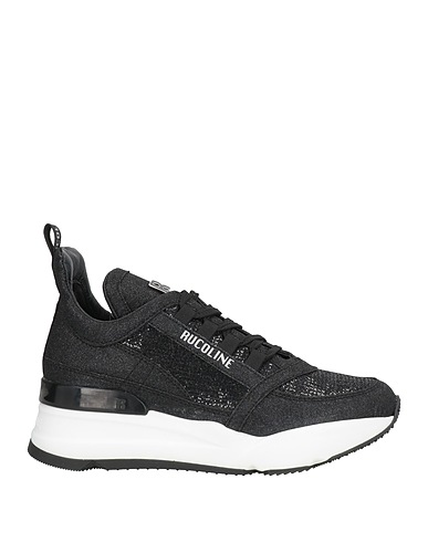 RUCOLINE Sneakers Black 70% Calfskin, 30% Textile fibers