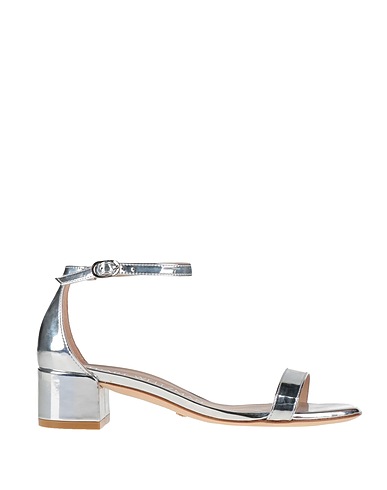 STUART WEITZMAN Sandals Silver Textile fibres