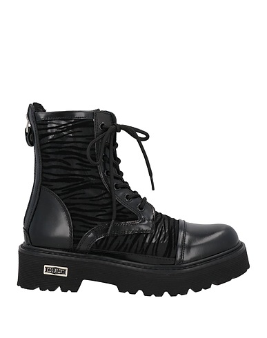 CULT Ankle boot Black Soft Leather, Textile fibres