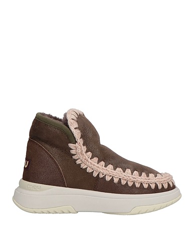 MOU Ankle boot Chocolate brown Shearling, Wool