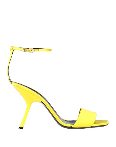 EVANGELIE SMYRNIOTAKI x SERGIO ROSSI Sandalen Gelb Gewebefasern