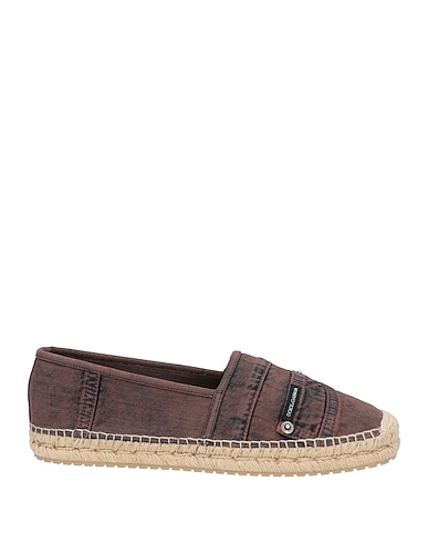 DOLCE&GABBANA Espadrilles Dark brown 97% Cotton, 3% Elastane