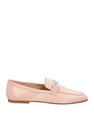 TOD'S Loafers Antique rose Soft Leather, Textile fibers