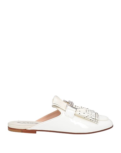 TOD'S Mule e zoccoli Bianco Pelle