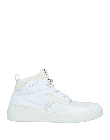 TOD'S NO_CODE Sneakers White Soft Leather, Textile fibres