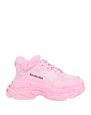 BALENCIAGA Sneakers Pink Soft Leather, Textile fibres