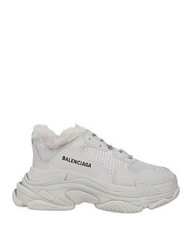 BALENCIAGA Sneakers Grigio chiaro Pelle, Fibre tessili