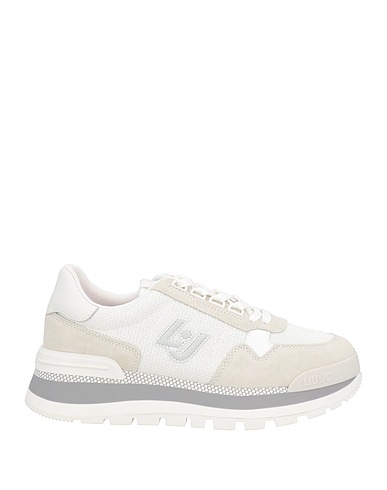 LIU •JO Sneakers Off white Leather, Textile fibres