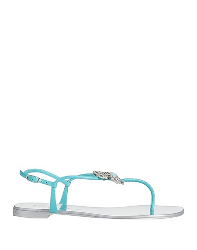 GIUSEPPE ZANOTTI Flip flops Turquoise Soft Leather