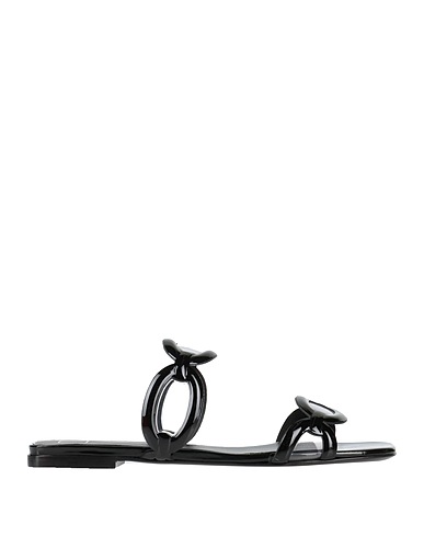 VALENTINO GARAVANI Sandals Black Soft Leather, Plastic