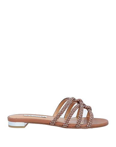 AQUAZZURA Sandals Brown Soft Leather