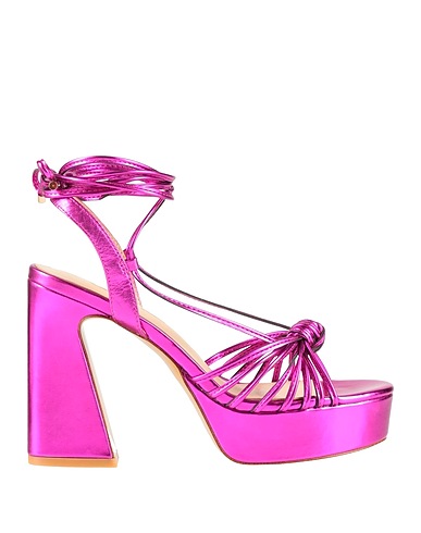 EMANUÉLLE VEE Sandals Fuchsia Leather