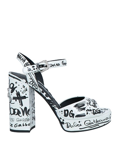 DOLCE&GABBANA Sandals White Soft Leather