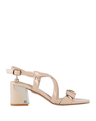 LAURA BIAGIOTTI Sandals Cream Textile fibres