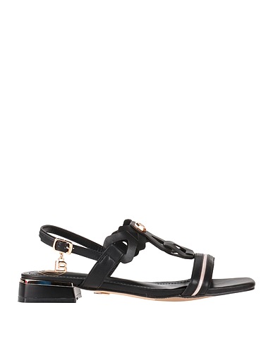 LAURA BIAGIOTTI Sandali Nero Fibre tessili