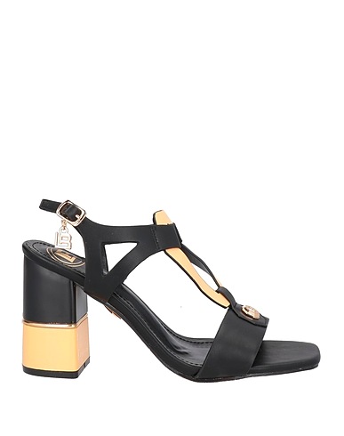 LAURA BIAGIOTTI Sandals Black Textile fibres