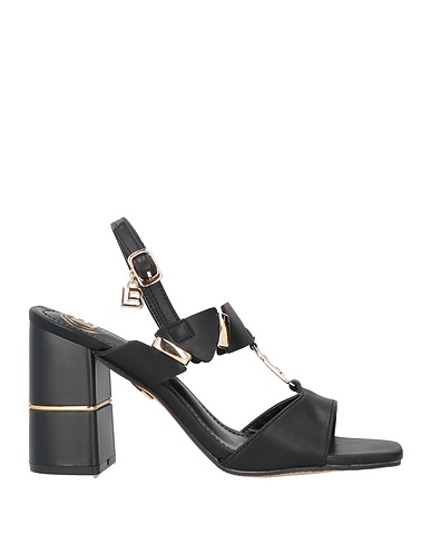 LAURA BIAGIOTTI Sandals Black Textile fibres