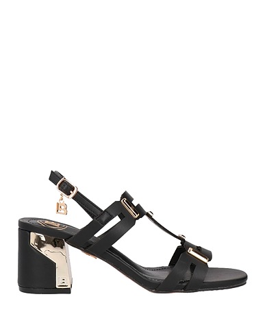 LAURA BIAGIOTTI Sandals Black Textile fibres