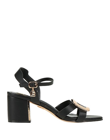 LAURA BIAGIOTTI Sandals Black Textile fibres