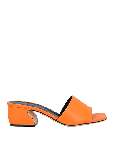 SI ROSSI by SERGIO ROSSI Sandals Orange Soft Leather