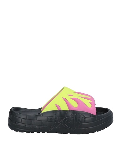 ACUPUNCTURE Sandals Lime green Textile fibers, Thermoplastic polyurethane