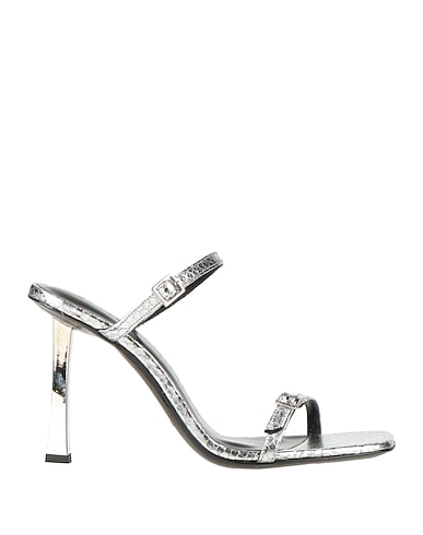 BY FAR Sandals ARGENTO Soft Leather