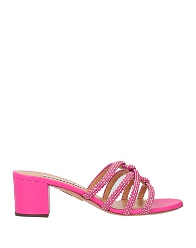 AQUAZZURA Sandals Fuchsia Leather