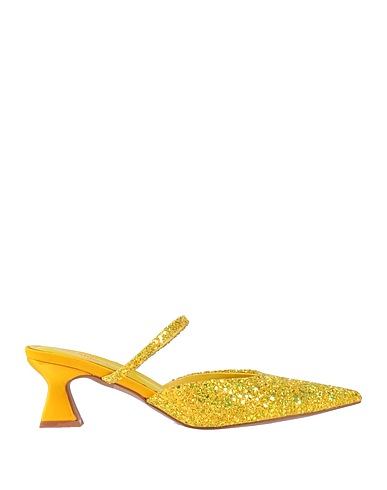 THE GOAL DIGGER Mules and clogs Yellow Textile fibres
