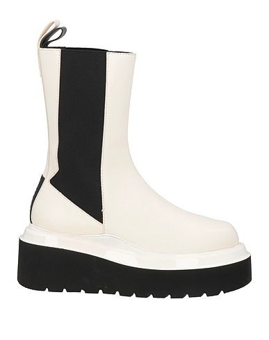 3JUIN Ankle boot Ivory Soft Leather