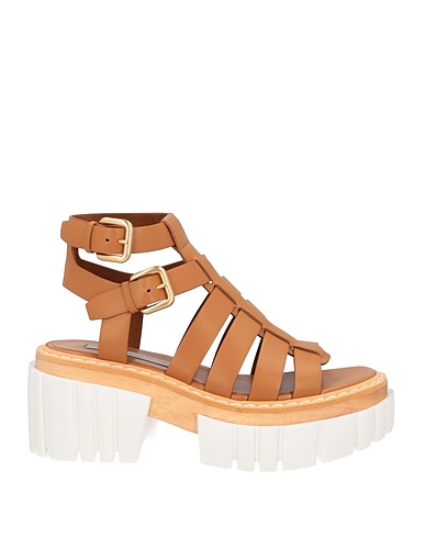 STELLA McCARTNEY Sandals Tan Textile fibers