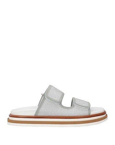 HOGAN Sandals Silver Textile fibers