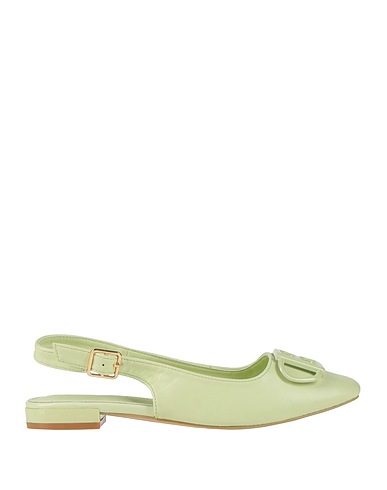 LAURA BIAGIOTTI Ballet flats Light green Textile fibres
