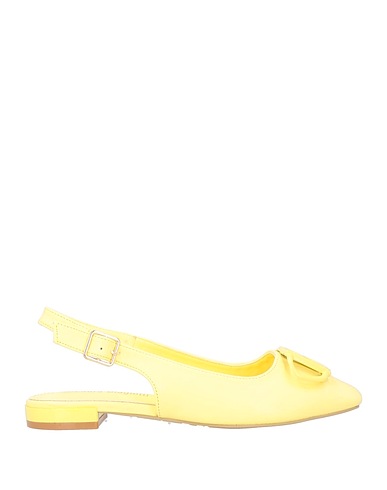 LAURA BIAGIOTTI Ballet flats Yellow Textile fibres