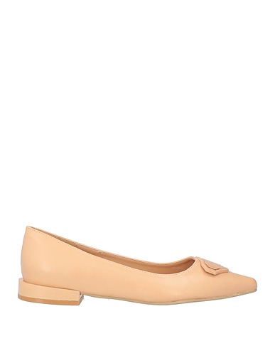 LAURA BIAGIOTTI Ballet flats Beige Textile fibers