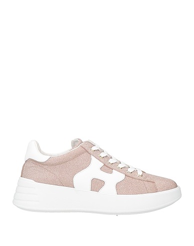 HOGAN Sneakers Antique rose Soft Leather, Textile fibres