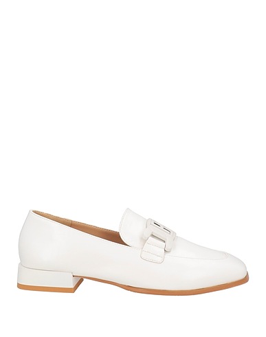LAURA BIAGIOTTI Loafers Off white Textile fibres