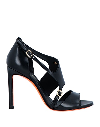 SANTONI Sandals Black Soft Leather