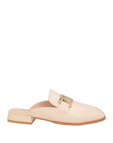 LAURA BIAGIOTTI Mules and clogs Beige Textile fibers