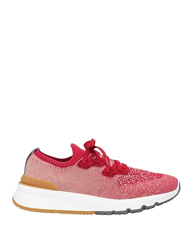 BRUNELLO CUCINELLI Sneakers Brick red Textile fibres