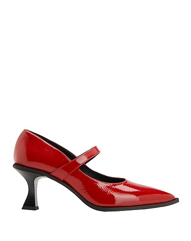 8 by YOOX Décolleté PATENT LEATHER MARY-JANE PUMPS
 Mattone 100% Pelle di vitello