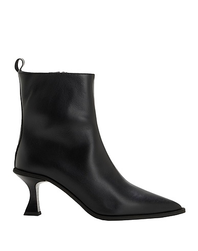 8 by YOOX Stivaletti LEATHER POINTED-TOE ANKLE BOOTS
 Nero 100% Pelle di vitello
