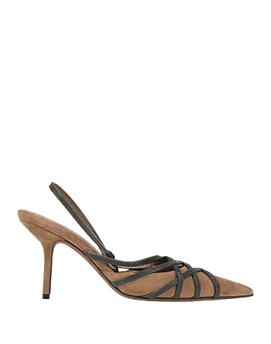 BRUNELLO CUCINELLI Pump Khaki Leather