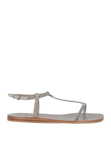 BRUNELLO CUCINELLI Sandals Khaki Leather