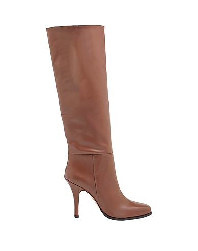 8 by YOOX Stivali LEATHER SQUARE-TOE BOOTS
 Marrone 100% Pelle di vitello