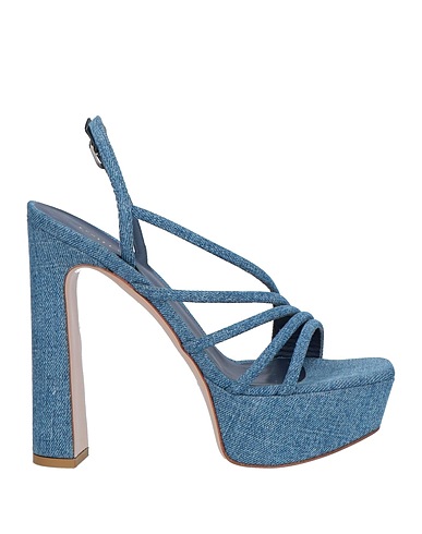 LE SILLA Sandals Blue Textile fibres