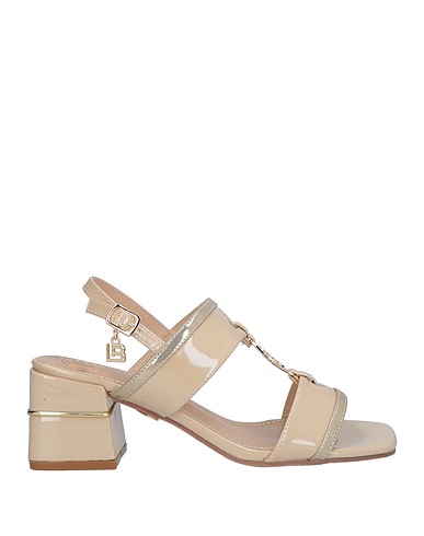 LAURA BIAGIOTTI Sandals Beige Textile fibers