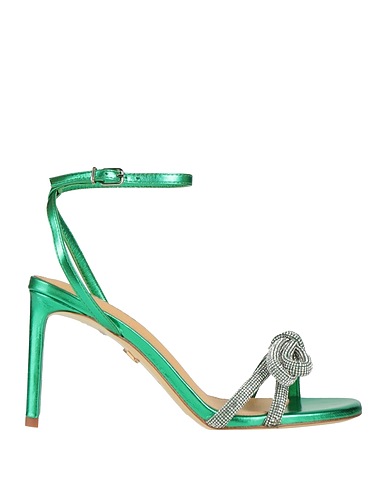 LOLA CRUZ Sandali Verde Pelle
