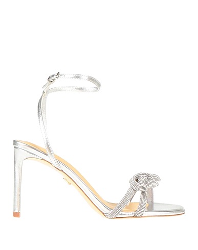 LOLA CRUZ Sandals Silver Leather
