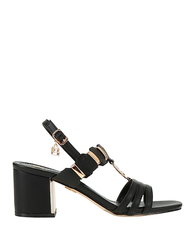 LAURA BIAGIOTTI Sandali Nero Fibre tessili